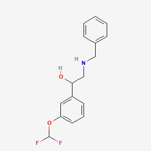molecular formula C16H17F2NO2 B1378678 2-(Benzylamino)-1-[3-(difluoromethoxy)phenyl]ethan-1-ol CAS No. 1797802-04-0