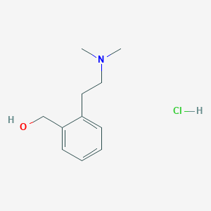 molecular formula C11H18ClNO B1378685 {2-[2-(Dimethylamino)ethyl]phenyl}methanol hydrochloride CAS No. 1461715-75-2