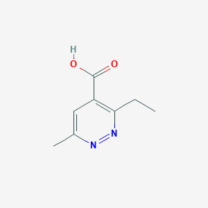 molecular formula C8H10N2O2 B1378688 3-Ethyl-6-methylpyridazine-4-carboxylic acid CAS No. 1461708-91-7