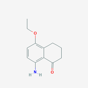 molecular formula C12H15NO2 B137869 8-amino-5-ethoxy-3,4-dihydronaphthalen-1(2H)-one CAS No. 142617-94-5