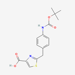 2-[(4-{[(Tert-butoxy)carbonyl]amino}phenyl)methyl]-1,3-thiazole-4-carboxylic acid