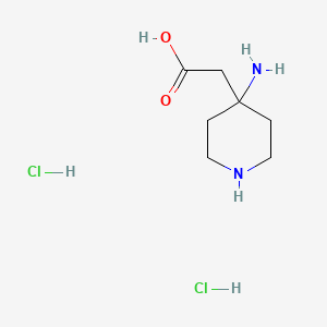 molecular formula C7H16Cl2N2O2 B1378699 2-(4-Aminopiperidin-4-yl)acetic acid dihydrochloride CAS No. 1461709-08-9