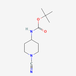 molecular formula C11H19N3O2 B1378700 tert-butyl N-(1-cyanopiperidin-4-yl)carbamate CAS No. 721450-38-0