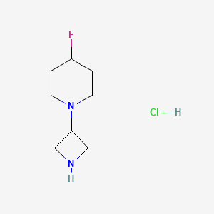 molecular formula C8H16ClFN2 B1378705 1-(Azetidin-3-yl)-4-fluoropiperidine hydrochloride CAS No. 1449117-63-8