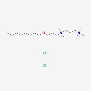 molecular formula C19H44Cl2N2O B13787067 1,3-Propanediaminium, N,N,N,N',N'-pentamethyl-N'-(3-(octyloxy)propyl)-, dichloride CAS No. 68123-04-6