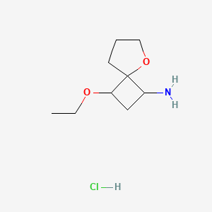 molecular formula C9H18ClNO2 B1378707 3-Ethoxy-5-oxaspiro[3.4]octan-1-amine hydrochloride CAS No. 1461704-62-0