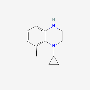molecular formula C12H16N2 B1378711 1-Cyclopropyl-8-methyl-1,2,3,4-tetrahydroquinoxaline CAS No. 1553271-94-5