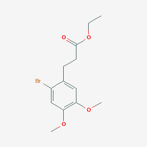 molecular formula C13H17BrO4 B13787258 Ethyl 3-(2-bromo-4,5-dimethoxyphenyl)propanoate CAS No. 92018-57-0