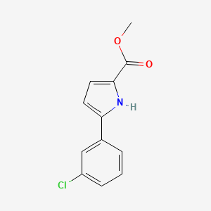 molecular formula C12H10ClNO2 B1378734 methyl 5-(3-chlorophenyl)-1H-pyrrole-2-carboxylate CAS No. 1797395-69-7
