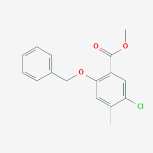molecular formula C16H15ClO3 B1378735 Methyl 2-(benzyloxy)-5-chloro-4-methylbenzoate CAS No. 1461708-15-5