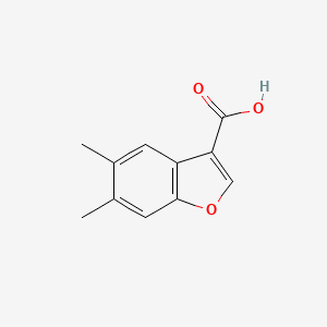 molecular formula C11H10O3 B1378738 5,6-二甲基-1-苯并呋喃-3-羧酸 CAS No. 1334305-03-1