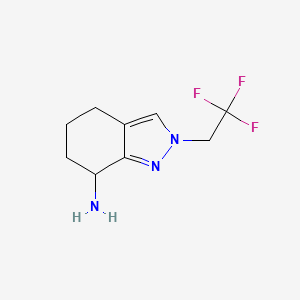 molecular formula C9H12F3N3 B1378741 2-(2,2,2-trifluoroethyl)-4,5,6,7-tetrahydro-2H-indazol-7-amine CAS No. 1461715-31-0