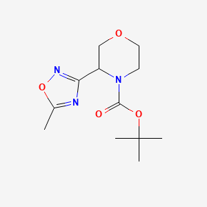 B1378742 Tert-butyl 3-(5-methyl-1,2,4-oxadiazol-3-yl)morpholine-4-carboxylate CAS No. 1461714-33-9