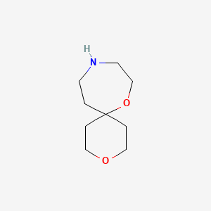 molecular formula C9H17NO2 B1378745 3,7-二氧杂-10-氮杂螺[5.6]十二烷 CAS No. 1797417-98-1