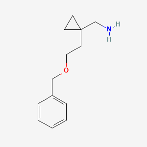 B1378748 {1-[2-(Benzyloxy)ethyl]cyclopropyl}methanamine CAS No. 1797324-80-1