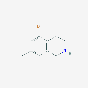 molecular formula C10H12BrN B1378749 5-Bromo-7-methyl-1,2,3,4-tetrahydroisoquinoline CAS No. 1555656-45-5