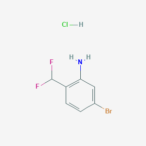 molecular formula C7H7BrClF2N B1378750 5-溴-2-(二氟甲基)苯胺盐酸盐 CAS No. 1461706-24-0