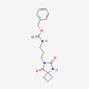 molecular formula C17H21N3O4 B1378752 benzyl N-(3-{6,8-dioxo-5,7-diazaspiro[3.4]octan-7-yl}propyl)carbamate CAS No. 1461707-84-5