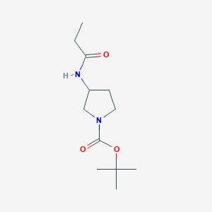 molecular formula C12H22N2O3 B1378754 Tert-butyl 3-propanamidopyrrolidine-1-carboxylate CAS No. 1461705-91-8