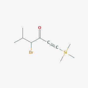 molecular formula C10H17BrOSi B1378768 4-Bromo-5-methyl-1-(trimethylsilyl)hex-1-yn-3-one CAS No. 1461715-58-1