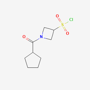 molecular formula C9H14ClNO3S B1378771 1-Cyclopentanecarbonylazetidine-3-sulfonyl chloride CAS No. 1461715-32-1