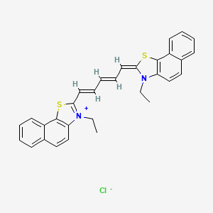 molecular formula C31H27ClN2S2 B13787715 3-Ethyl-2-[5-(3-ethyl-3H-naphtho[2,1-D]thiazol-2-ylidene)-penta-1,3-dienyl]-naphtho[2,1-D]thiazolium chloride 