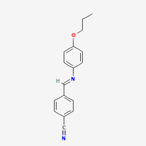 molecular formula C17H16N2O B13787735 N-(P-Cyanobenzylidene)-P-propoxyaniline 