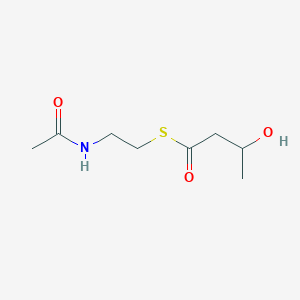 molecular formula C8H15NO3S B13787747 S-(2-acetamidoethyl) 3-hydroxybutanethioate 