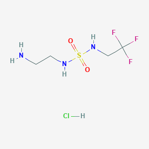 molecular formula C4H11ClF3N3O2S B1378776 (2-氨基乙基)[(2,2,2-三氟乙基)磺酰胺基]胺盐酸盐 CAS No. 1797189-72-0