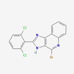 molecular formula C16H8BrCl2N3 B1378778 4-Bromo-2-(2,6-dichlorophenyl)-1H-imidazo[4,5-c]quinoline CAS No. 1449117-62-7