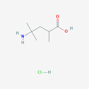 molecular formula C7H16ClNO2 B1378780 4-Amino-2,4-dimethylpentanoic acid hydrochloride CAS No. 1796942-55-6