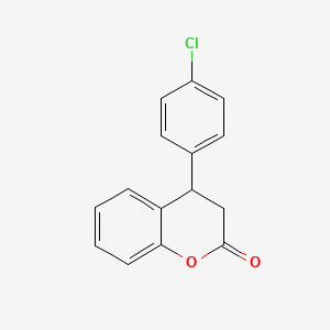 molecular formula C15H11ClO2 B13787801 4-(4-Chlorophenyl)-3,4-dihydrochromen-2-one 