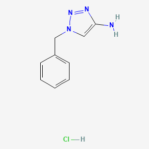 molecular formula C9H11ClN4 B1378781 1-benzyl-1H-1,2,3-triazol-4-amine hydrochloride CAS No. 1803586-74-4