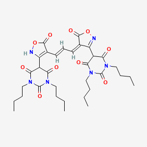 molecular formula C33H42N6O10 B13787811 Bis(1,3-dibutylbarbituric acid) trimethine oxonol 