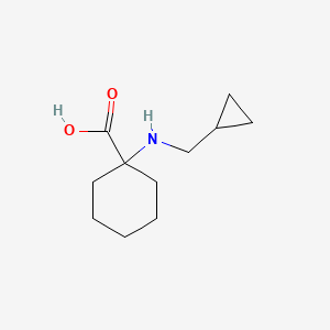 molecular formula C11H19NO2 B13787823 1-(Cyclopropylmethylamino)cyclohexane-1-carboxylic acid 