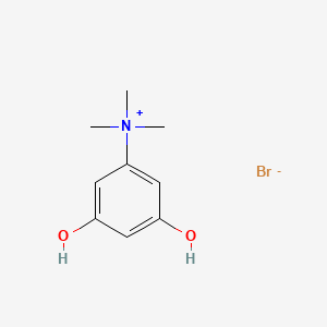 molecular formula C9H14BrNO2 B13787824 (3,5-Dihydroxyphenyl)trimethylammonium bromide CAS No. 66941-36-4