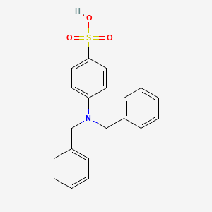 molecular formula C20H19NO3S B13787833 Benzenesulfonic acid, 4-[bis(phenylmethyl)amino]- CAS No. 91-72-5