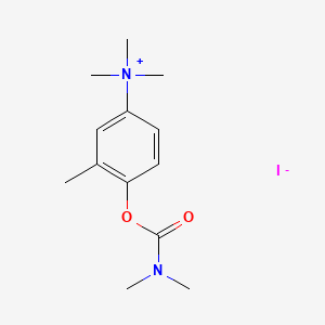 molecular formula C13H21IN2O2 B13787841 Carbamic acid, dimethyl-, p-(trimethylammonio)-o-tolyl ester, iodide CAS No. 64050-08-4