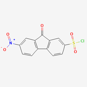 molecular formula C13H6ClNO5S B13787843 7-Nitro-9-oxo-9H-fluorene-2-sulfonyl chloride CAS No. 857789-25-4