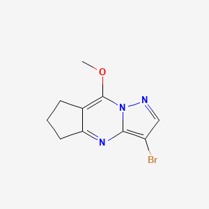 molecular formula C10H10BrN3O B1378789 3-Bromo-8-methoxy-6,7-dihydro-5H-cyclopenta[d]pyrazolo[1,5-a]pyrimidine CAS No. 1429309-28-3