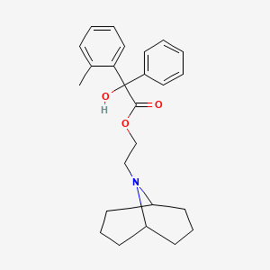 molecular formula C25H31NO3 B13787893 9-(2-Hydroxyethyl)-9-azabicyclo(3.3.1)nonane o-methylbenzilate CAS No. 6606-06-0
