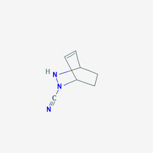 molecular formula C7H9N3 B137879 2,3-Diazabicyclo[2.2.2]oct-5-ene-2-carbonitrile CAS No. 133546-66-4