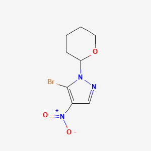 molecular formula C8H10BrN3O3 B1378790 5-Bromo-4-nitro-1-(tetrahydro-2H-pyran-2-yl)-1H-pyrazole CAS No. 1429309-54-5