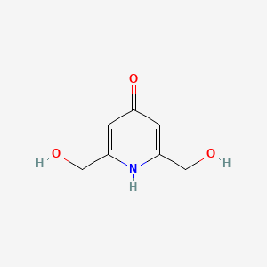 molecular formula C7H9NO3 B13787910 2,6-Bis(hydroxymethyl)pyridin-4(1H)-one 