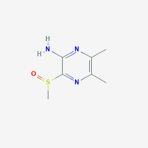 molecular formula C7H11N3OS B13787923 3-(Methanesulfinyl)-5,6-dimethylpyrazin-2-amine CAS No. 87444-28-8