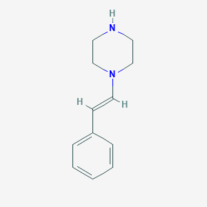 molecular formula C12H16N2 B13787929 Piperazine, 1-(2-phenylethenyl)-(9CI) 