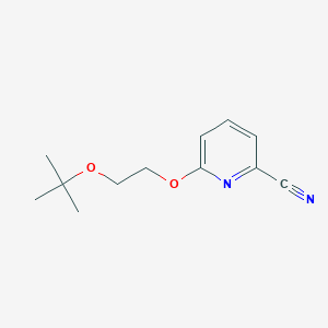 molecular formula C12H16N2O2 B1378797 6-[2-(Tert-butoxy)ethoxy]pyridine-2-carbonitrile CAS No. 1461704-72-2