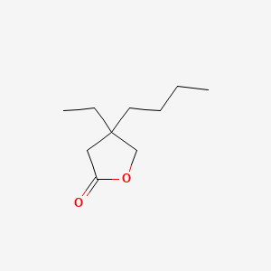 molecular formula C10H18O2 B13787970 2(3H)-Furanone, 4-butyl-4-ethyldihydro- CAS No. 72230-89-8