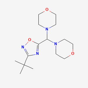 4-[(3-Tert-butyl-1,2,4-oxadiazol-5-yl)(morpholin-4-yl)methyl]morpholine