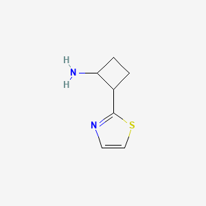molecular formula C7H10N2S B13787992 2-(2-thiazolyl)Cyclobutanamine CAS No. 933713-04-3
